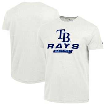 Men's Champion White Tampa Bay Rays Ultimate Tri-blend T-Shirt
