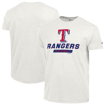 Men's Champion White Texas Rangers Ultimate Tri-blend T-Shirt