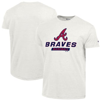 Men's Champion White Atlanta Braves Ultimate Tri-blend T-Shirt