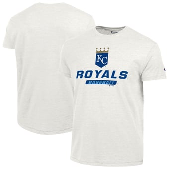 Men's Champion White Kansas City Royals Ultimate Tri-blend T-Shirt