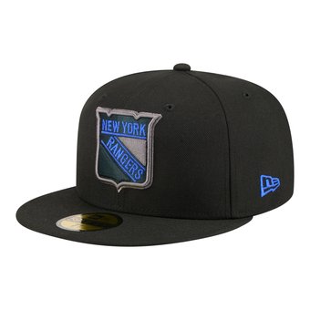 Men's New Era Black New York Rangers Color Pop 59FIFTY Fitted Hat