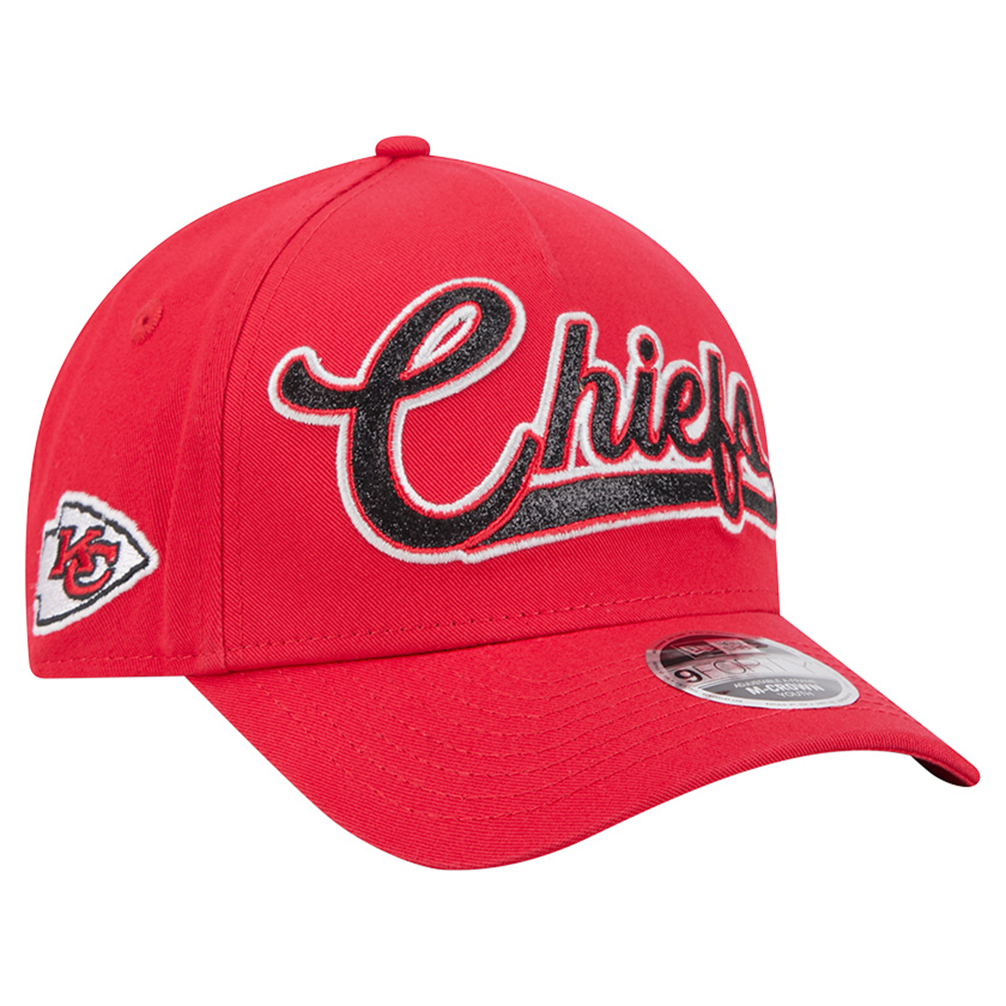 Girls Youth New Era Red Kansas City Chiefs Glitz 9FORTY A-Frame Adjustable Hat
