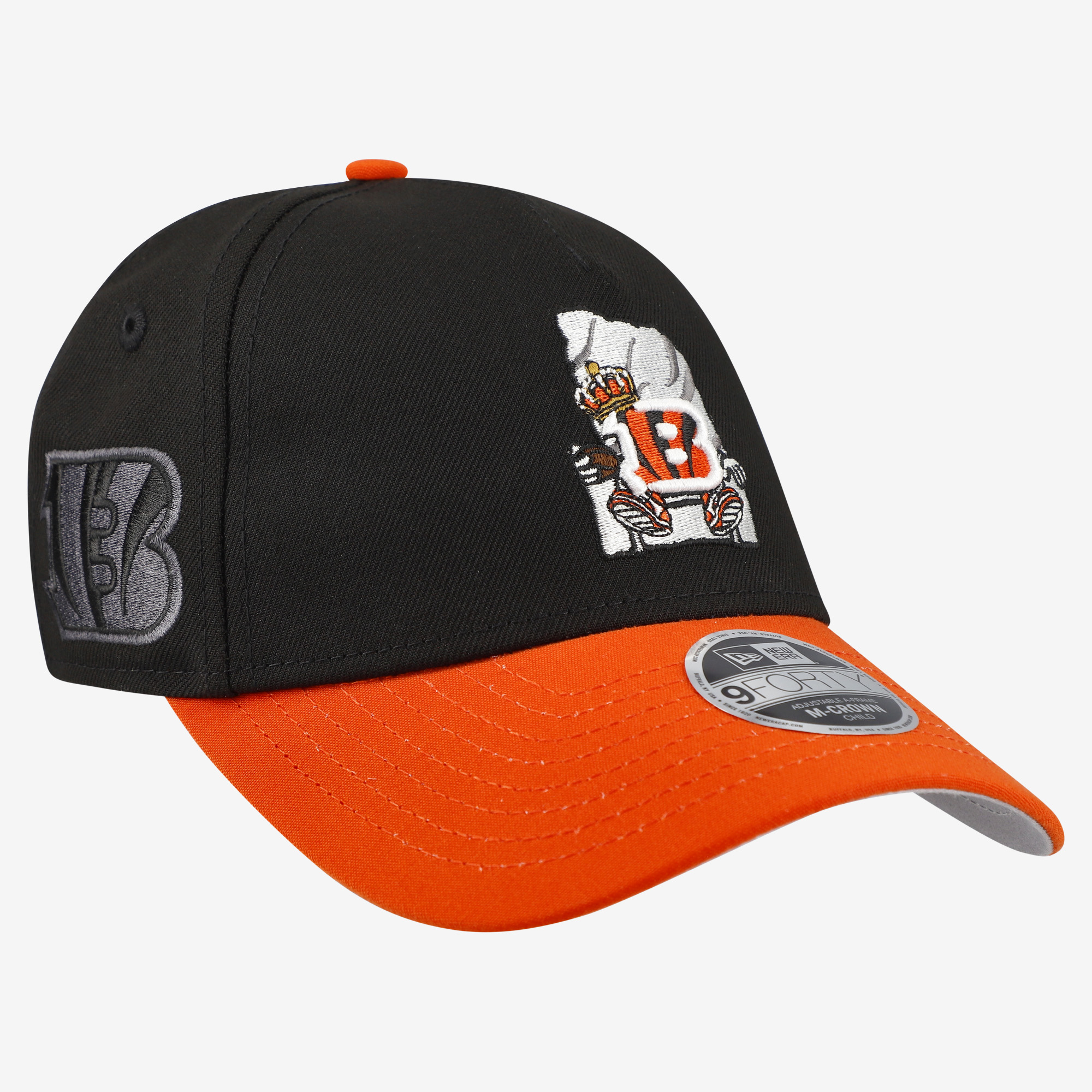 Preschool New Era Black Cincinnati Bengals Cartoon 9FORTY M-Crown A-Frame Adjustable Hat