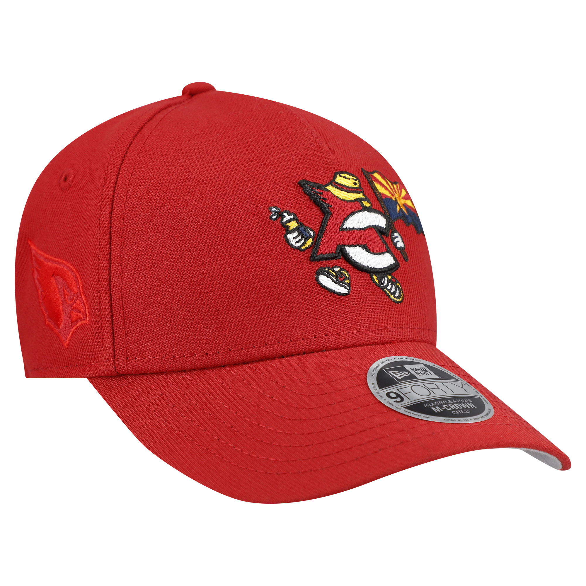 Preschool New Era Cardinal Arizona Cardinals Cartoon 9FORTY M-Crown A-Frame Adjustable Hat