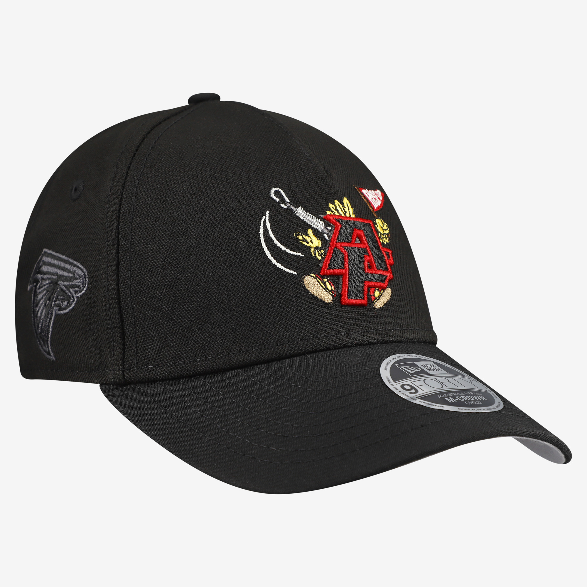Preschool New Era Black Atlanta Falcons Cartoon 9FORTY M-Crown A-Frame Adjustable Hat