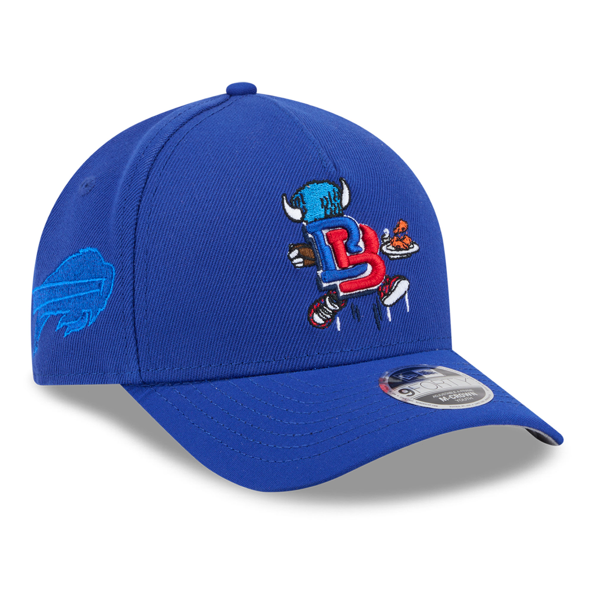 Preschool New Era Royal Buffalo Bills Cartoon 9FORTY M-Crown A-Frame Adjustable Hat