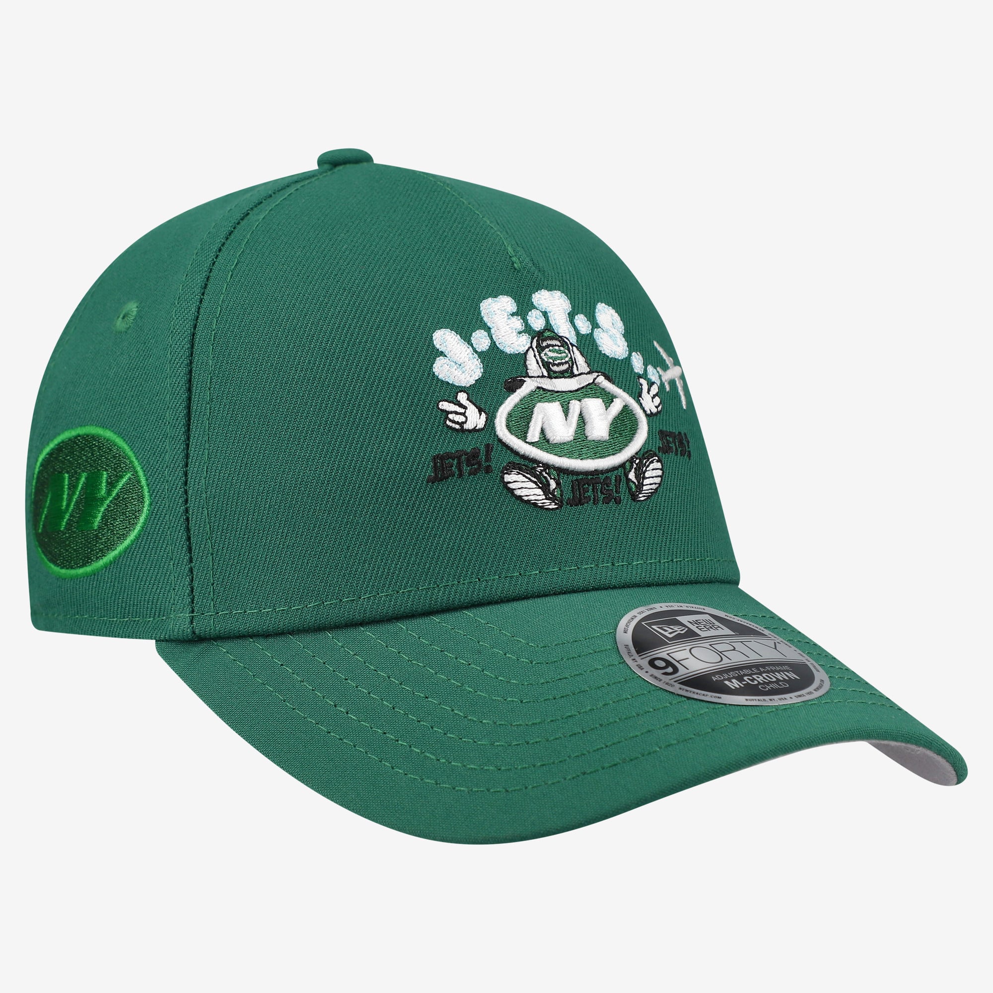 Preschool New Era Green New York Jets Cartoon 9FORTY A-Frame M-Crown Adjustable Hat