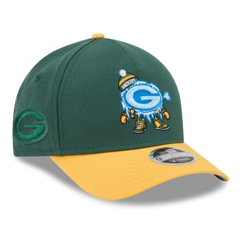 Preschool New Era Green Green Bay Packers Cartoon 9FORTY M-Crown A-Frame Adjustable Hat