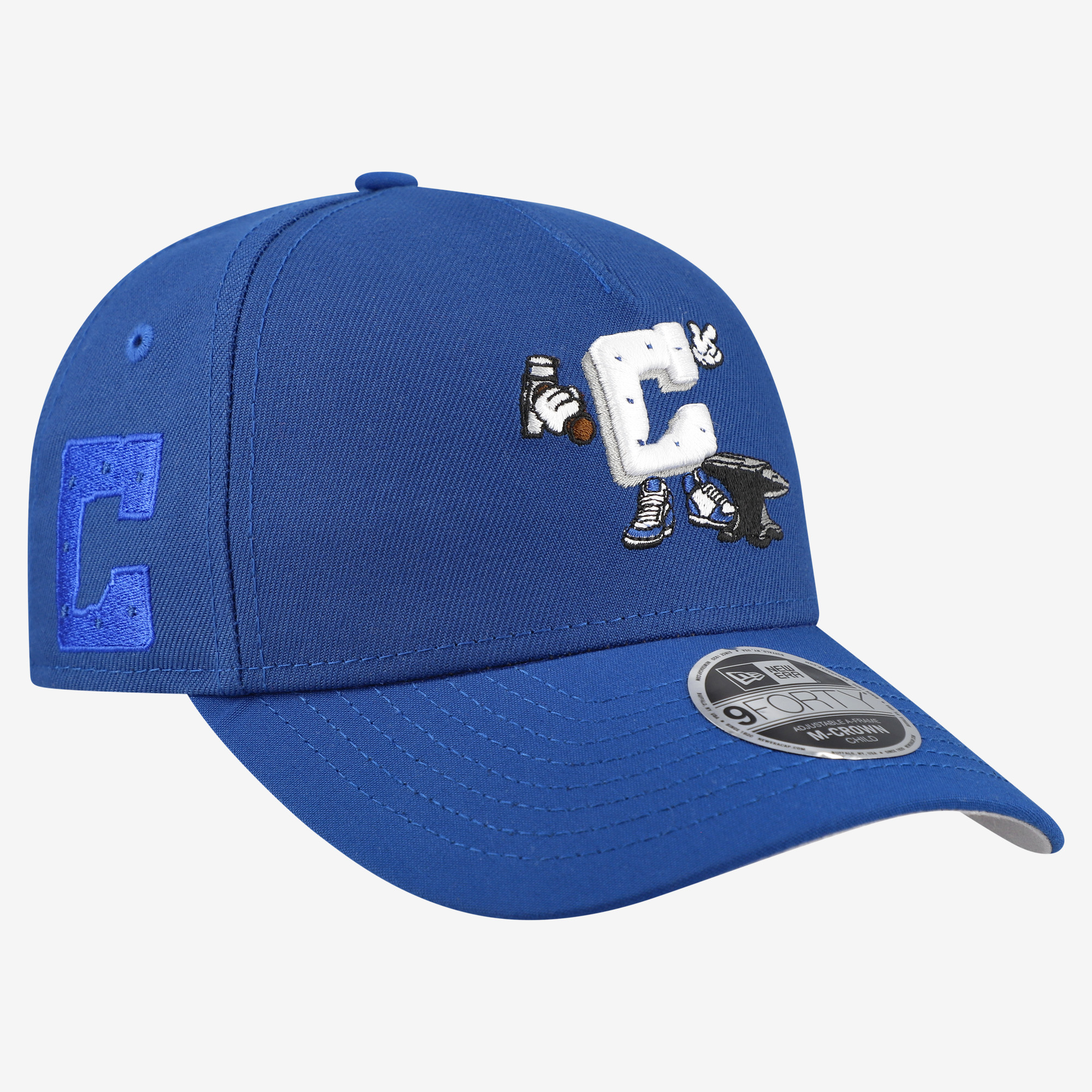 Preschool New Era Royal Indianapolis Colts Cartoon 9FORTY M-Crown A-Frame Adjustable Hat