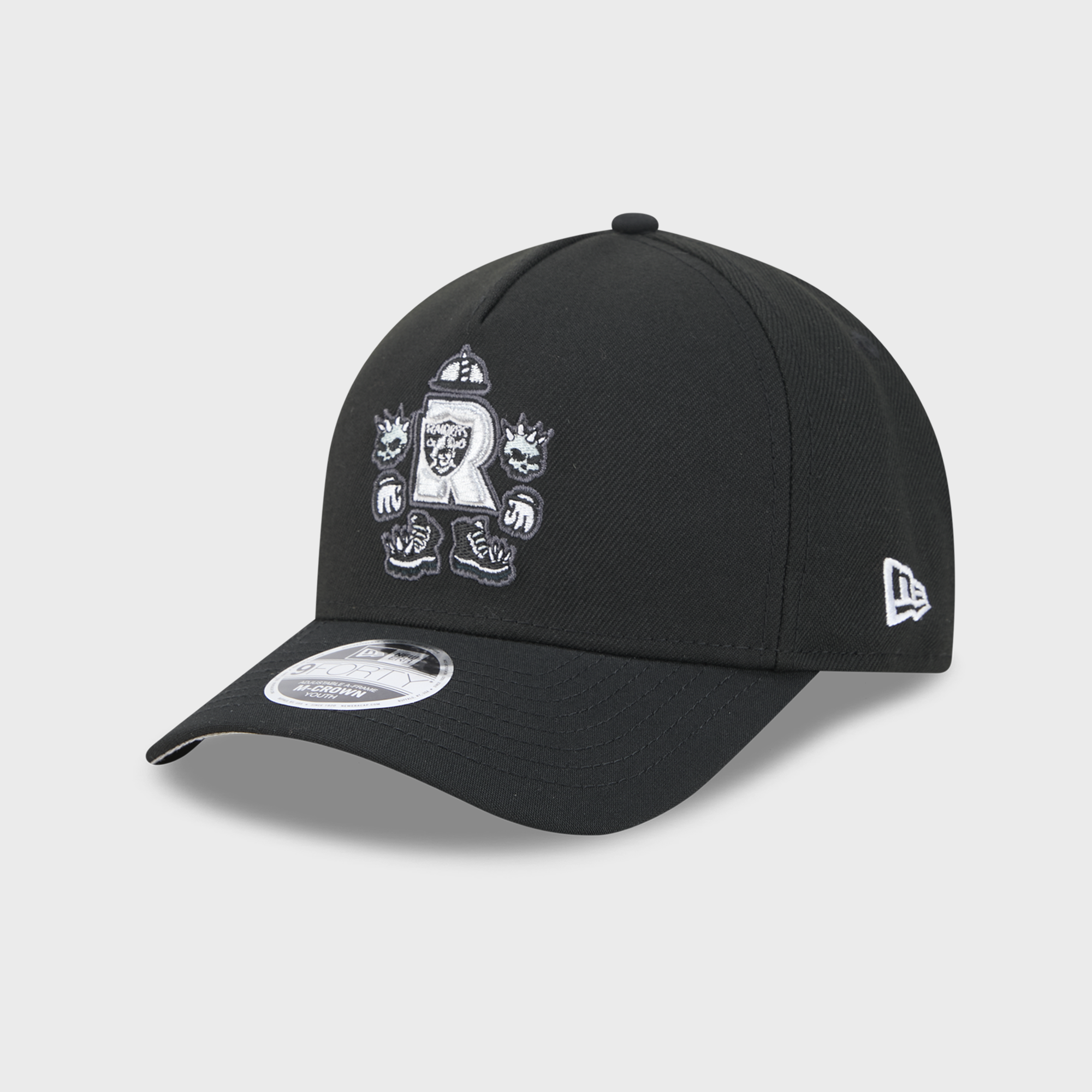 Preschool New Era Black Las Vegas Raiders Cartoon 9FORTY M-Crown A-Frame Adjustable Hat