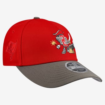 Preschool New Era Red Tampa Bay Buccaneers Cartoon 9FORTY M-Crown A-Frame Adjustable Hat