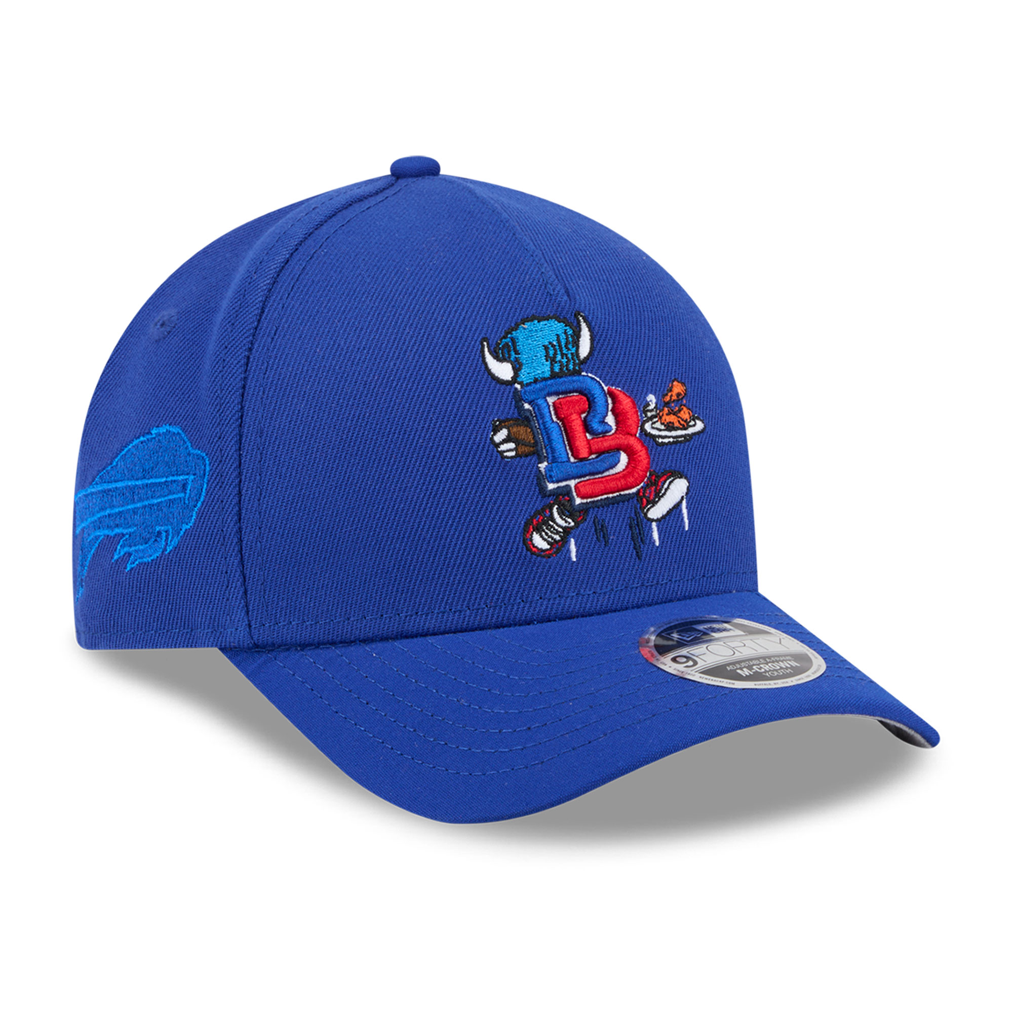 Youth New Era Royal Buffalo Bills Cartoon 9FORTY A-Frame Adjustable Hat