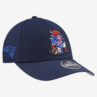 Youth New Era Navy New England Patriots Cartoon A-Frame 9FORTY Adjustable Hat