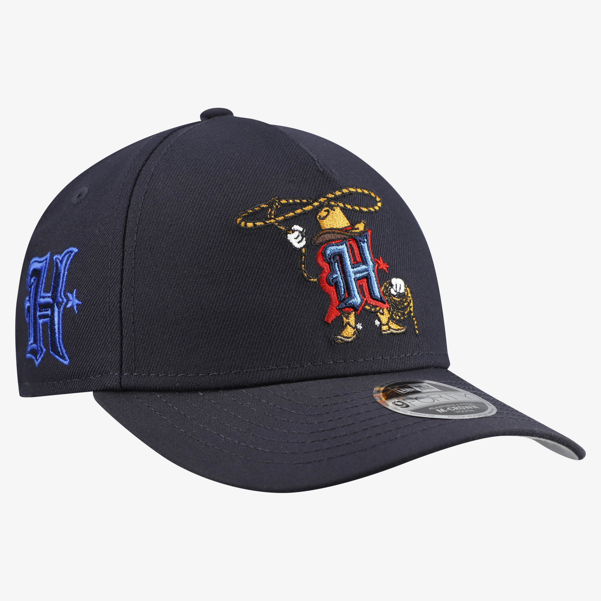 Youth New Era Navy Houston Texans Cartoon 9FORTY A-Frame Adjustable Hat