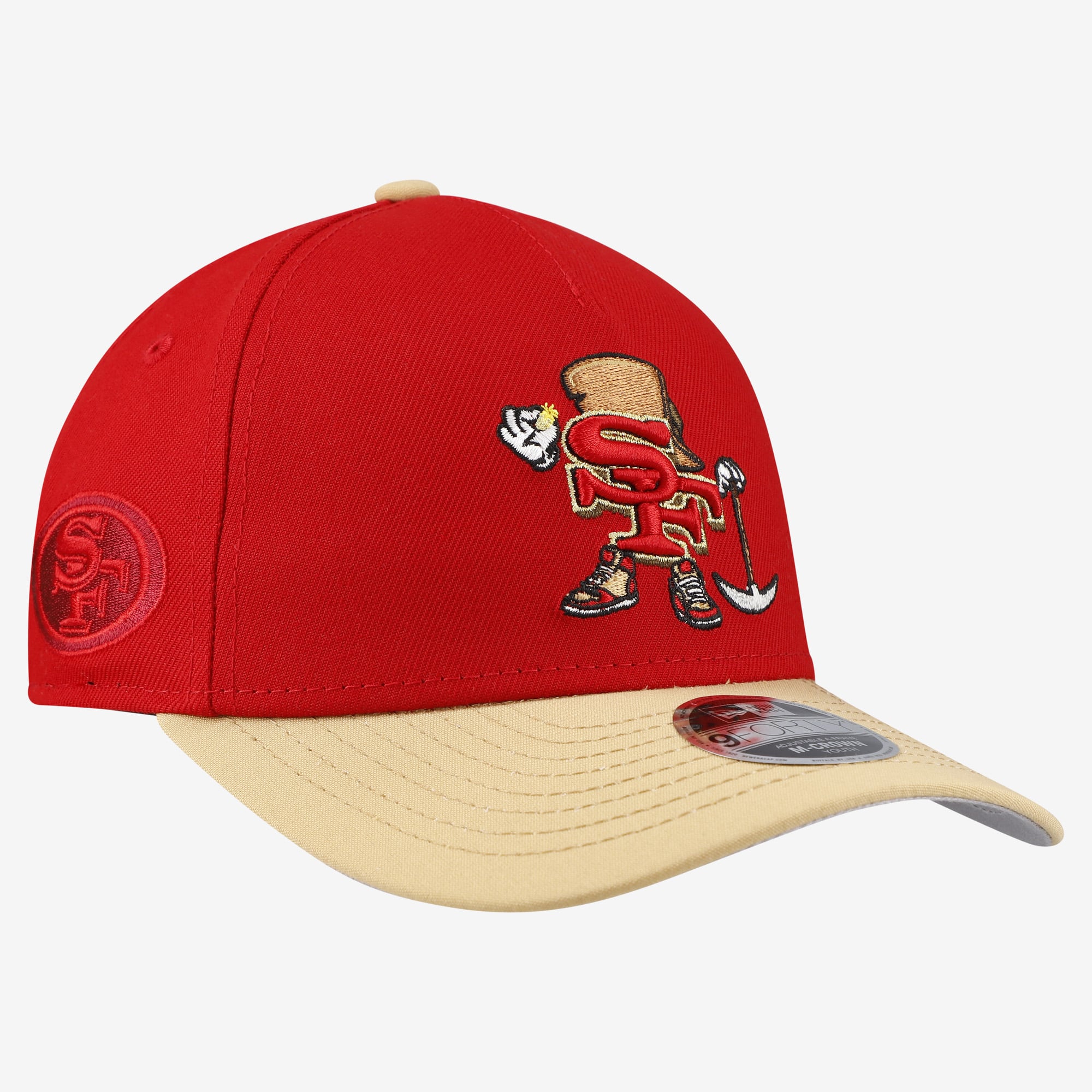 Youth New Era Scarlet San Francisco 49ers Cartoon A-Frame 9FORTY Adjustable Hat