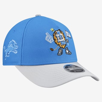 Youth New Era Blue Detroit Lions Cartoon 9FORTY A-Frame Adjustable Hat