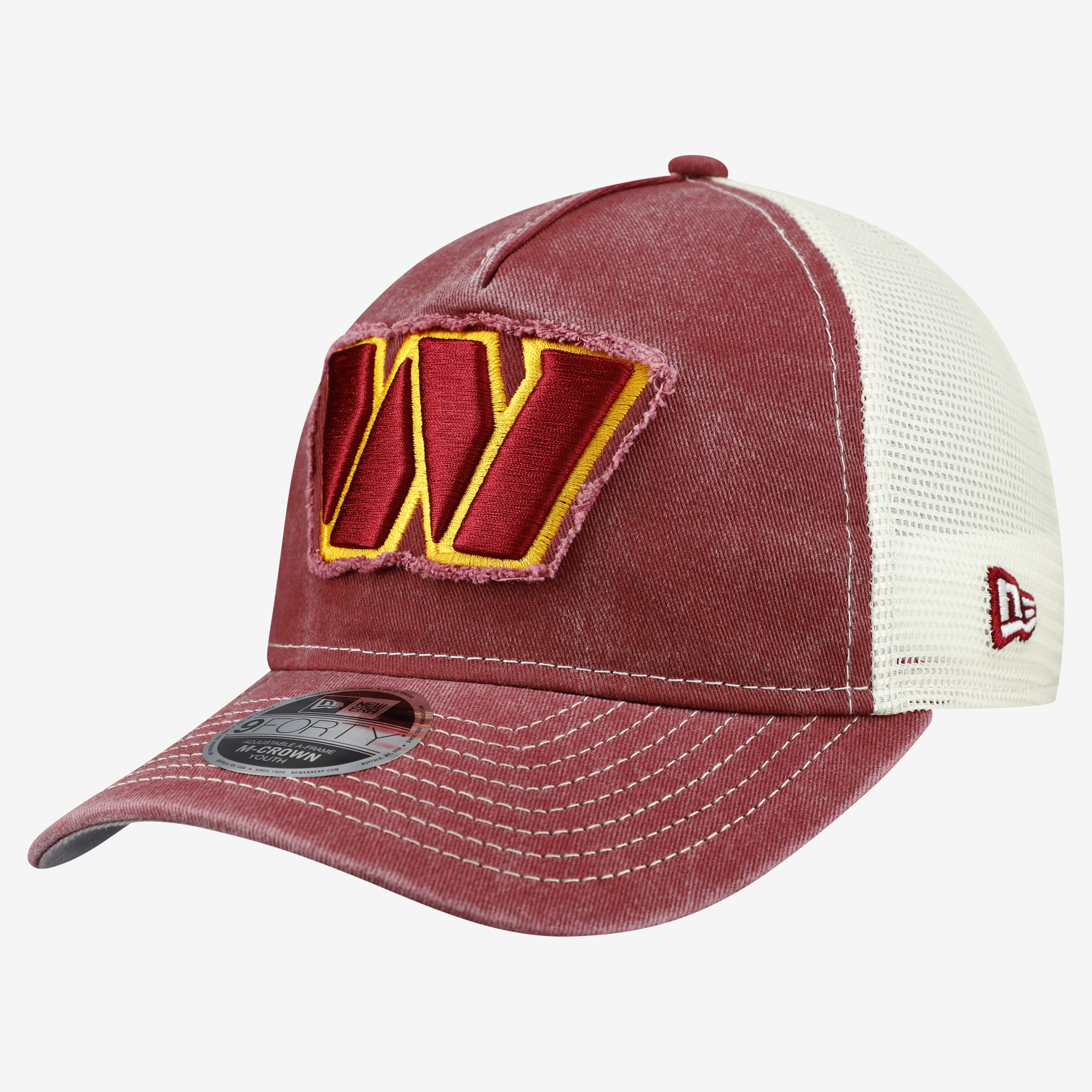 Youth New Era  Burgundy Washington Commanders Fan 9FORTY M-Crown A-Frame Trucker Adjustable Hat