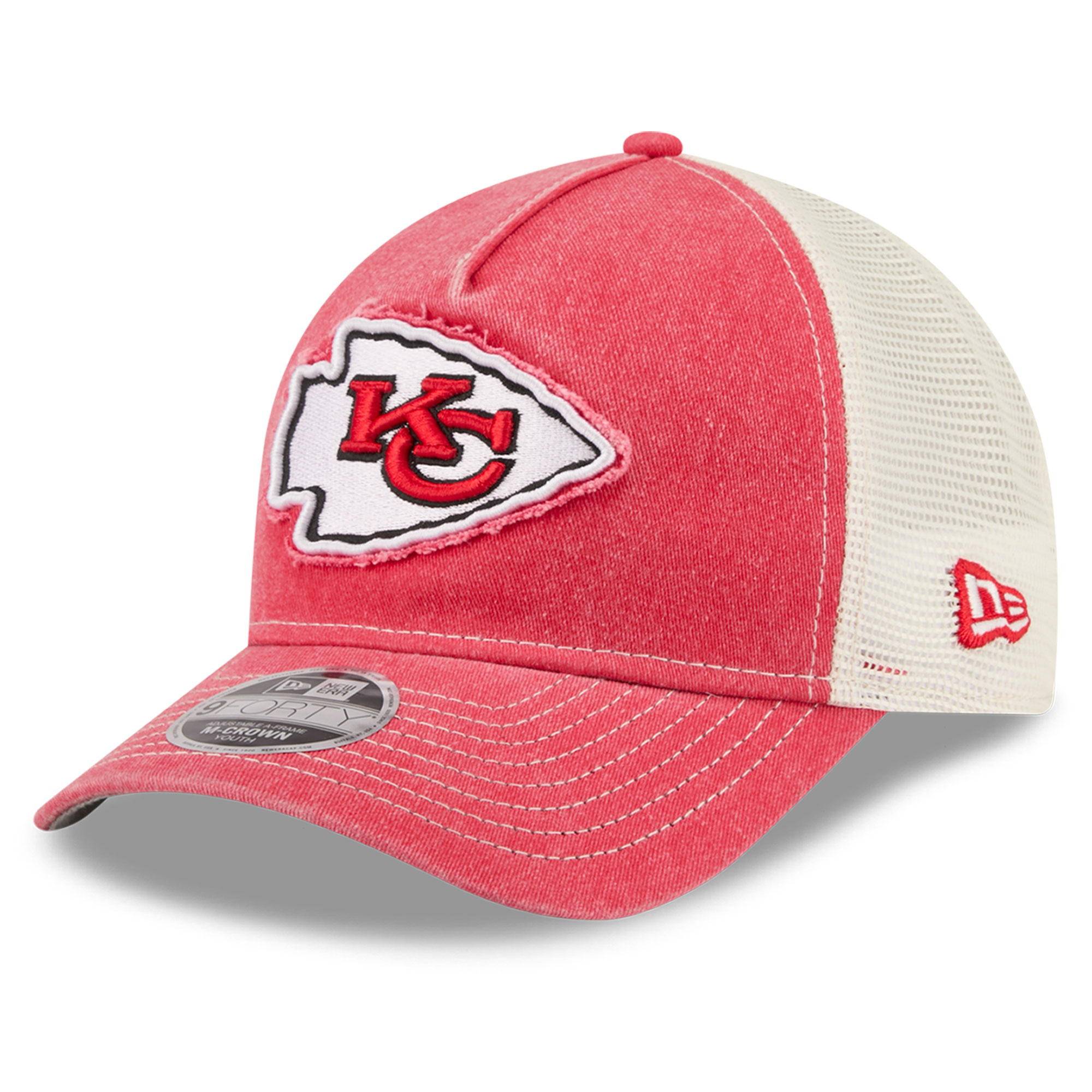 Youth New Era  Red Kansas City Chiefs Fan 9FORTY M-Crown A-Frame Trucker Adjustable Hat