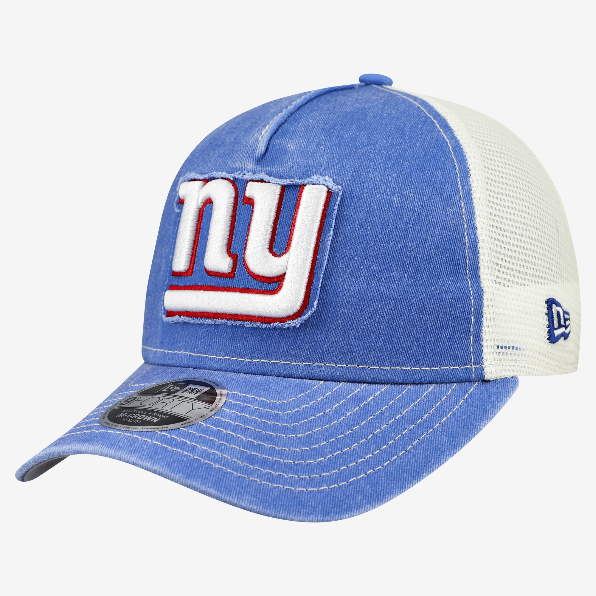 Youth New Era  Royal New York Giants Fan 9FORTY M-Crown A-Frame Trucker Adjustable Hat