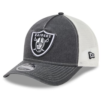 Youth New Era  Black Las Vegas Raiders Fan 9FORTY A-Frame Trucker Adjustable Hat