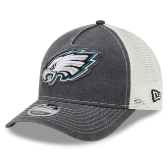 Youth New Era  Black Philadelphia Eagles Fan 9FORTY M-Crown A-Frame Trucker Adjustable Hat