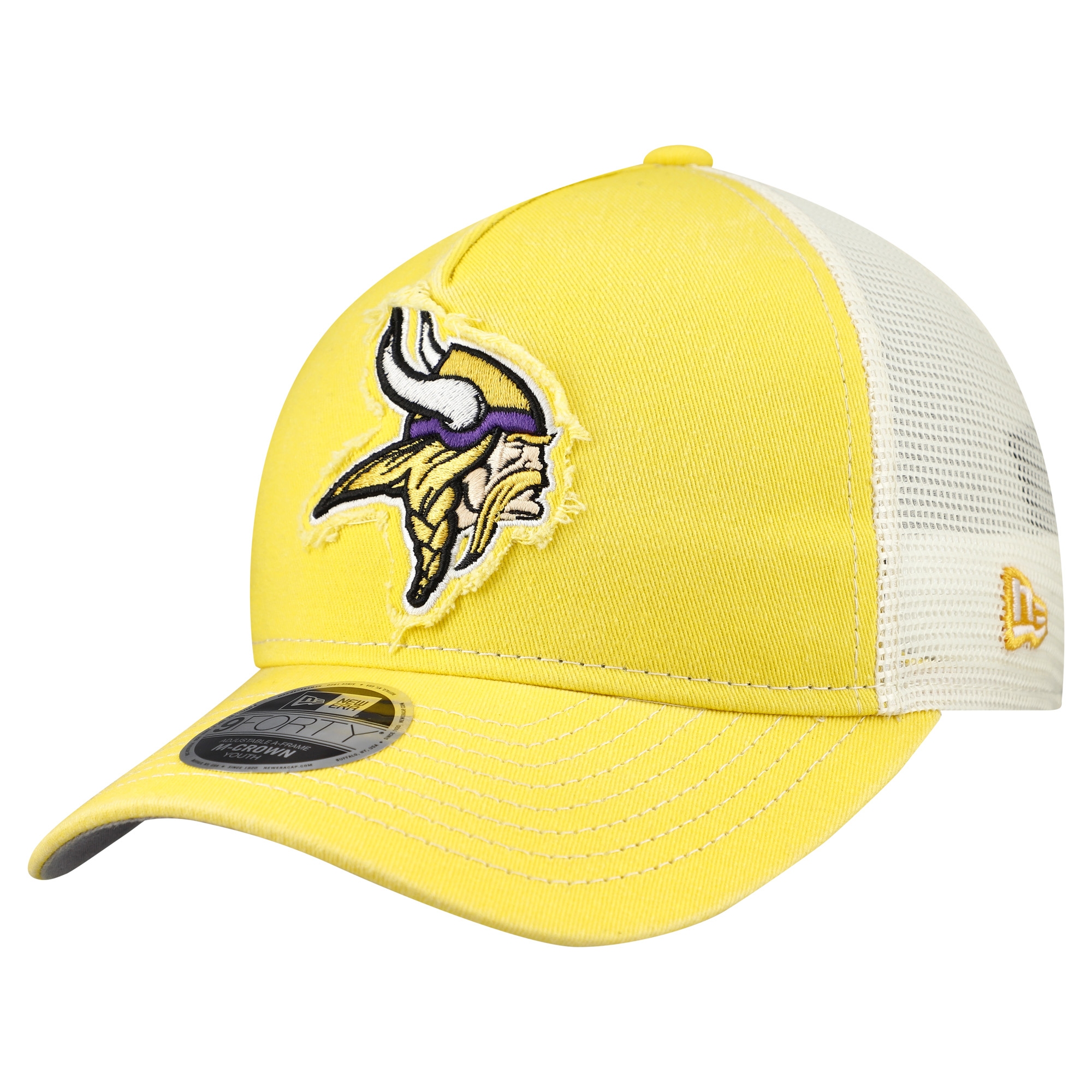 Youth New Era  Gold Minnesota Vikings Fan 9FORTY M-Crown A-Frame Trucker Adjustable Hat