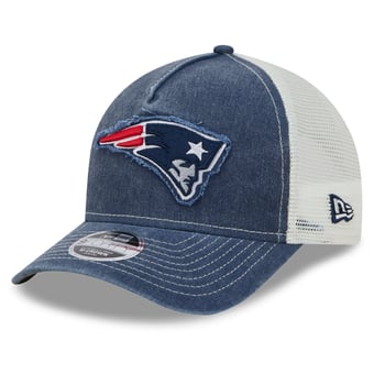 Youth New Era  Navy New England Patriots Fan 9FORTY A-Frame Trucker Adjustable Hat