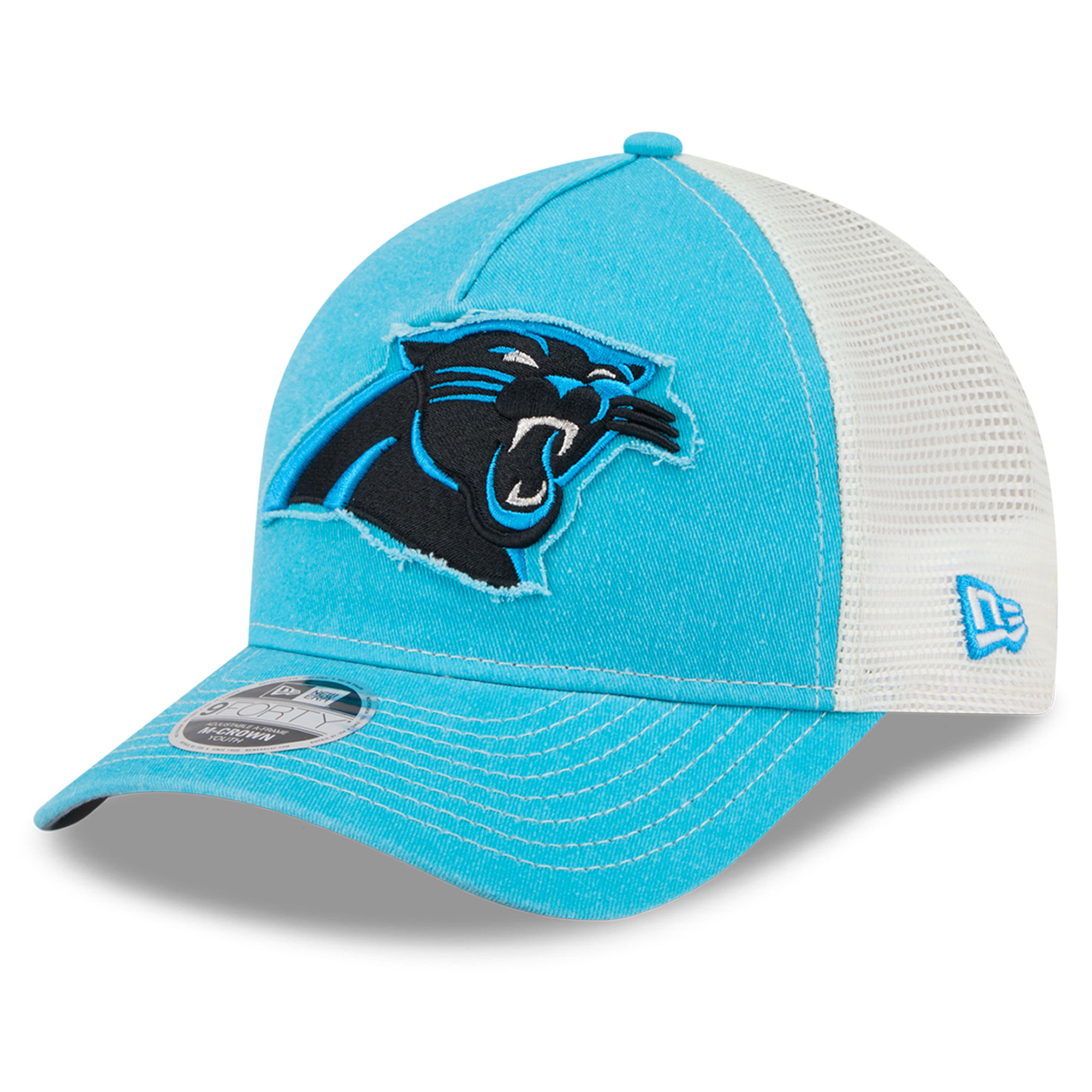 Youth New Era  Blue Carolina Panthers Fan 9FORTY M-Crown A-Frame Trucker Adjustable Hat