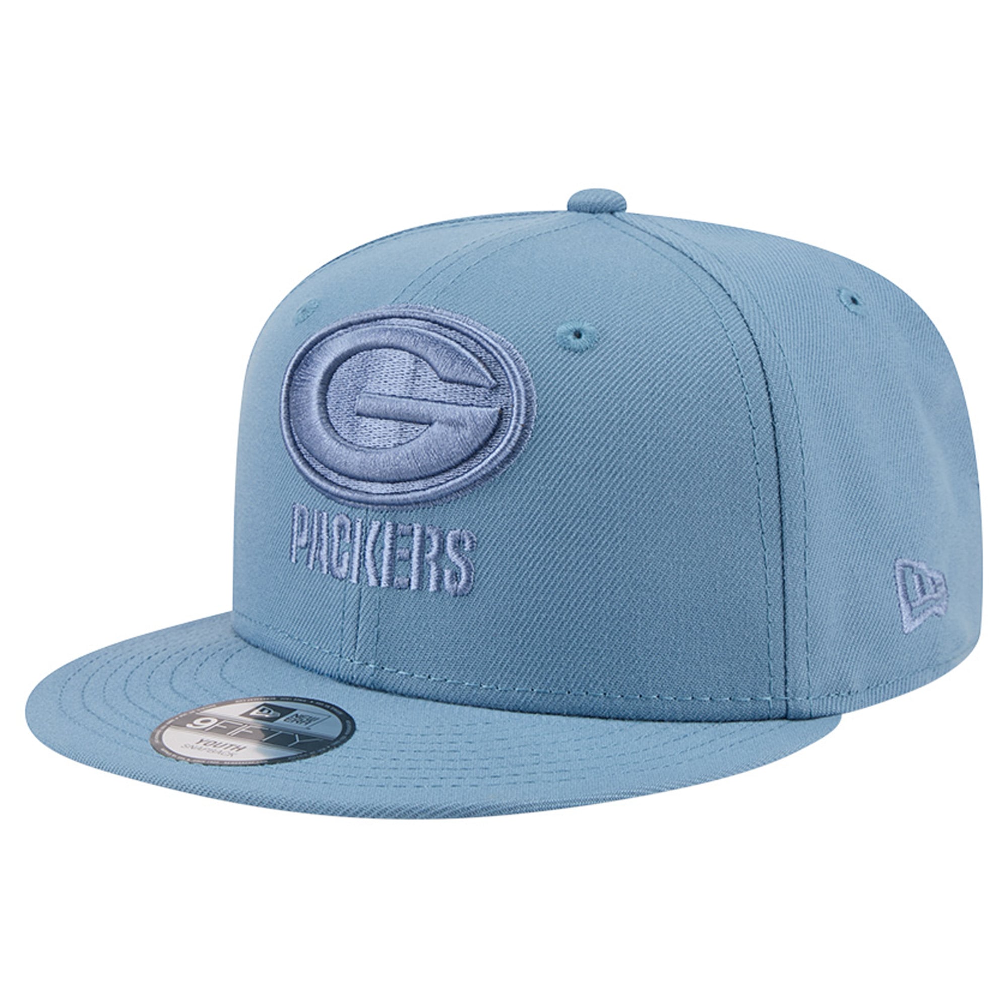 Youth New Era Blue Green Bay Packers Color Pack A-Frame 9FIFTY Snapback Hat