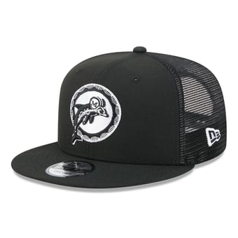Men's New Era Black/White Miami Dolphins 9FIFTY Snapback Trucker Hat