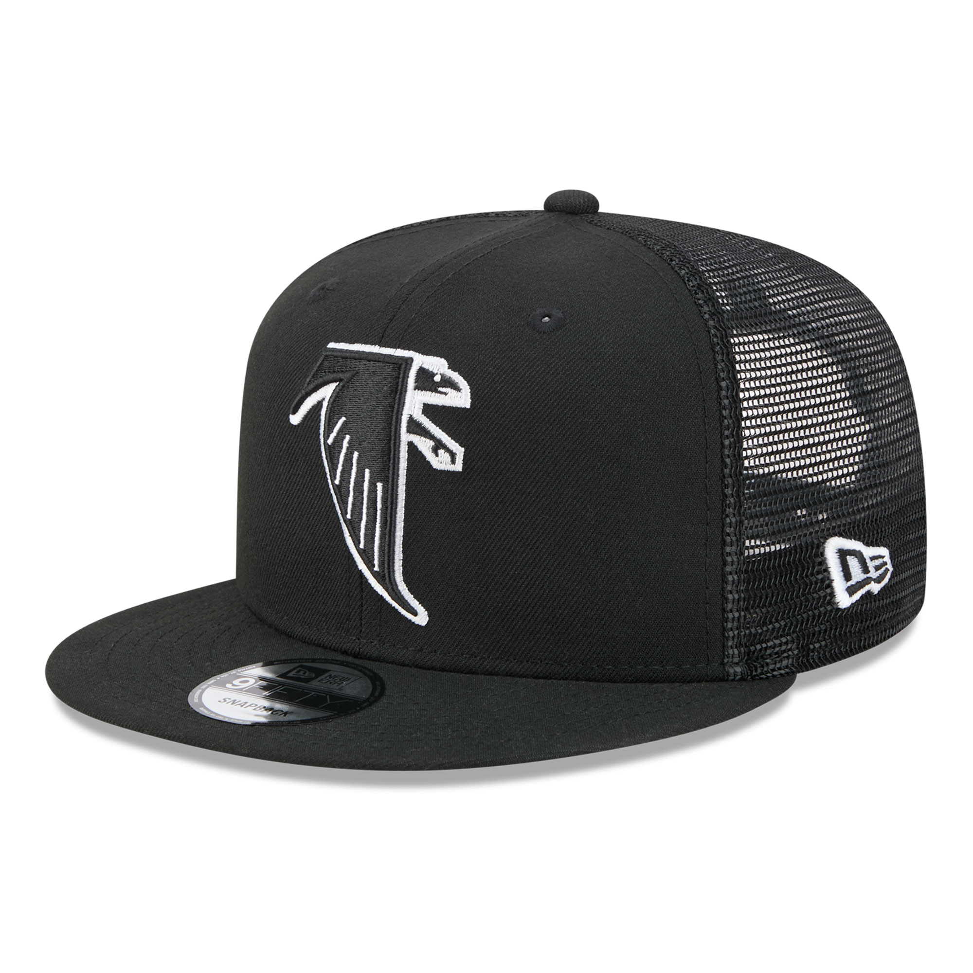 Men's New Era Black/White Atlanta Falcons 9FIFTY Snapback Trucker Hat