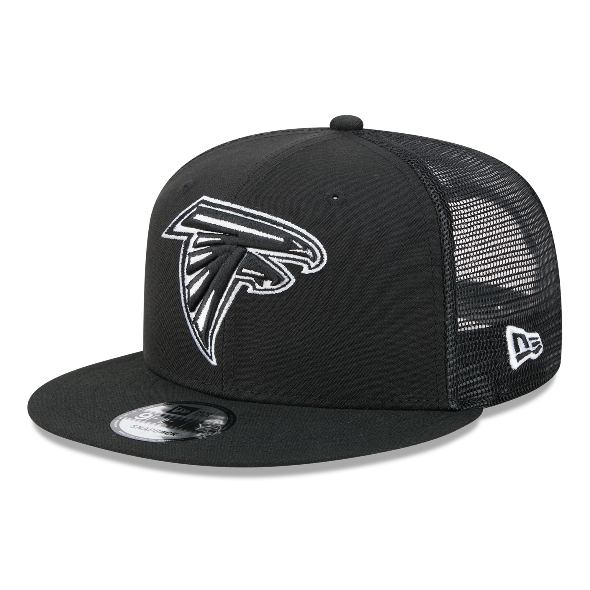 Men's New Era Black/White Atlanta Falcons 9FIFTY Snapback Trucker Hat