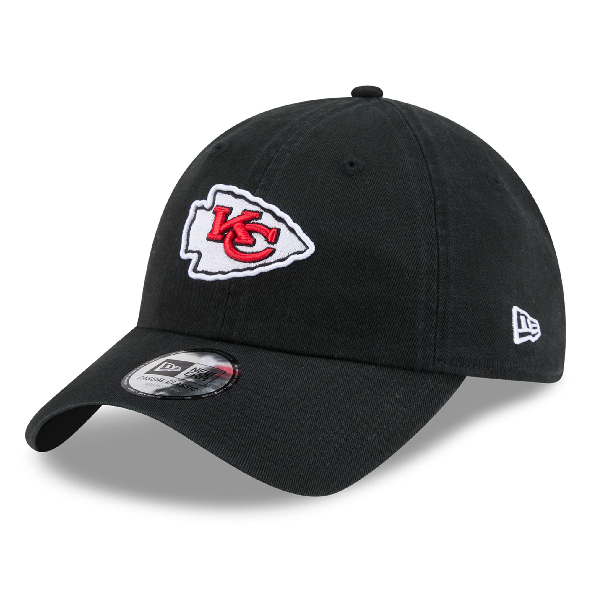 Women's New Era Black Kansas City Chiefs Throwback Casual Classic Adjustable Hat