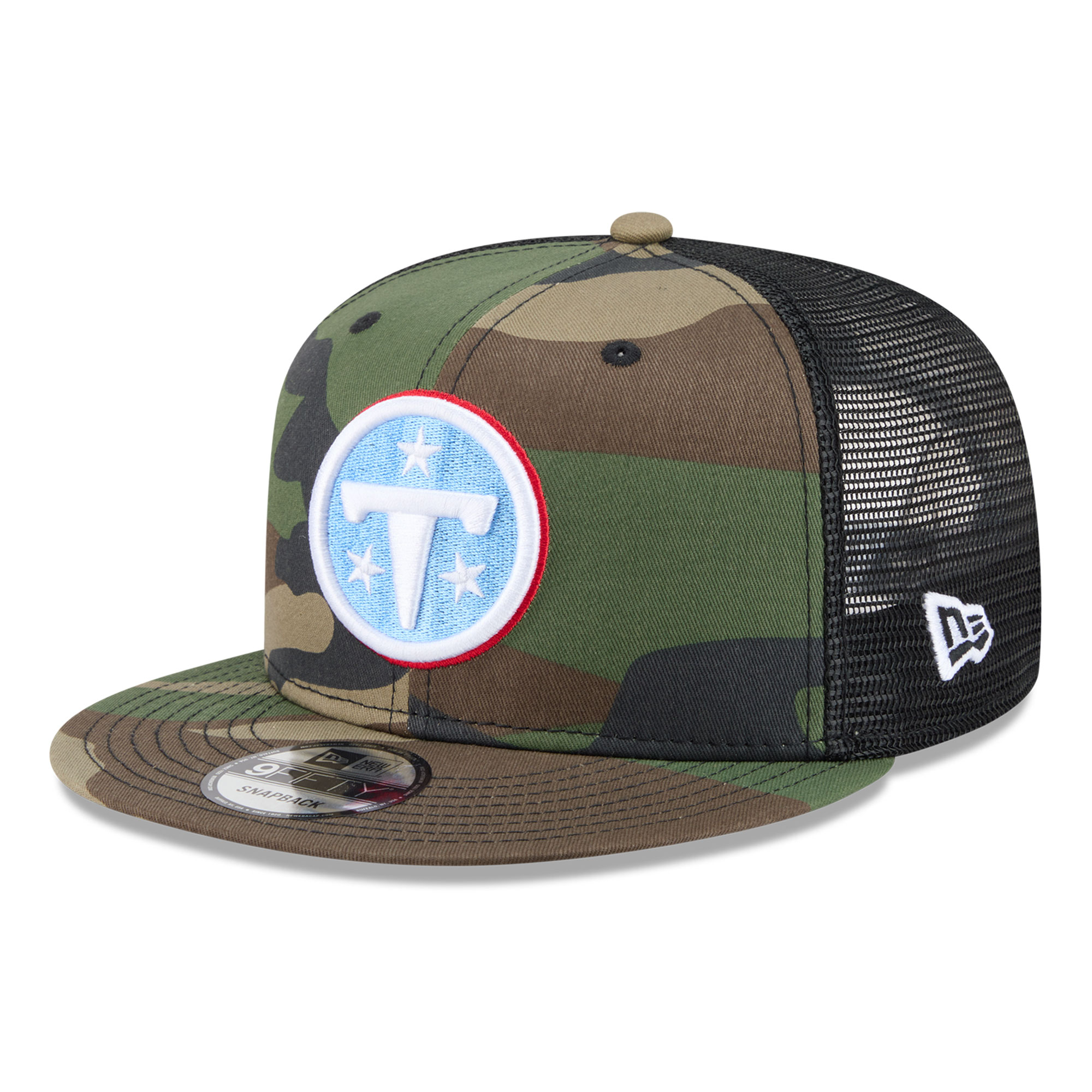 Men's New Era Camo Tennessee Titans Main Trucker 9FIFTY Snapback Hat
