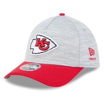 Men's New Era Gray/Red Kansas City Chiefs Tech 39THIRTY M-Crown A-Frame Stretch Hat