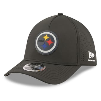 Men's New Era  Black Pittsburgh Steelers Tonal 39THIRTY A-Frame Flex Hat