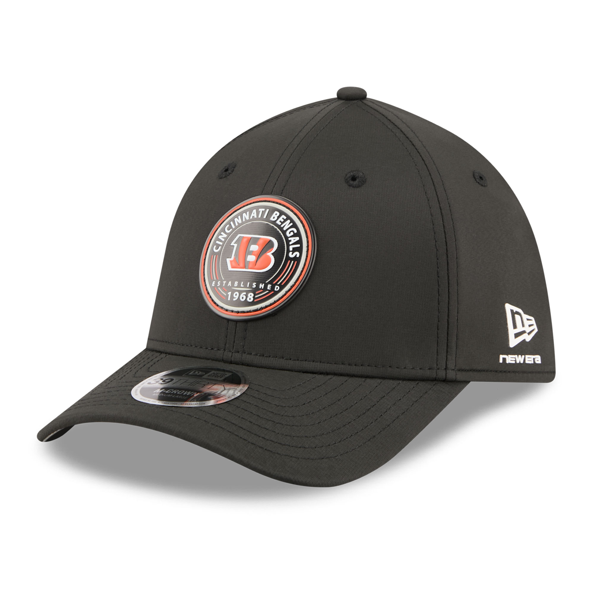 Men's New Era Black Cincinnati Bengals 39THIRTY M-Crown Flex Hat