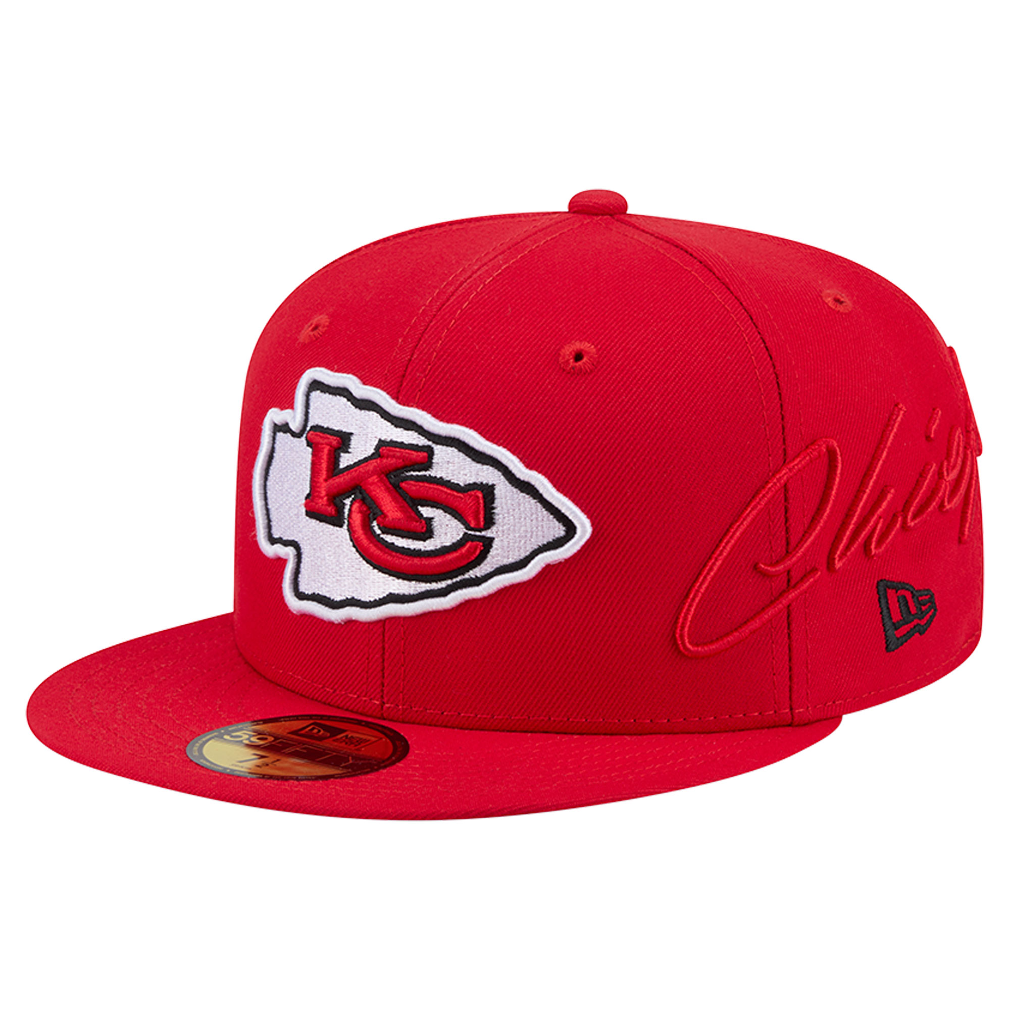 New Era Men's Red Kansas City Chiefs Side Script 59FIFTY Fitted Hat - Red