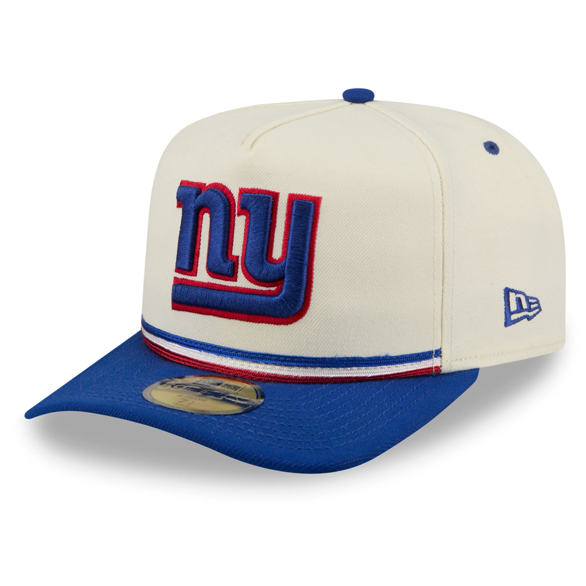 Men's New Era Cream/Royal New York Giants Vintage A-Frame 59FIFTY Fitted Hat