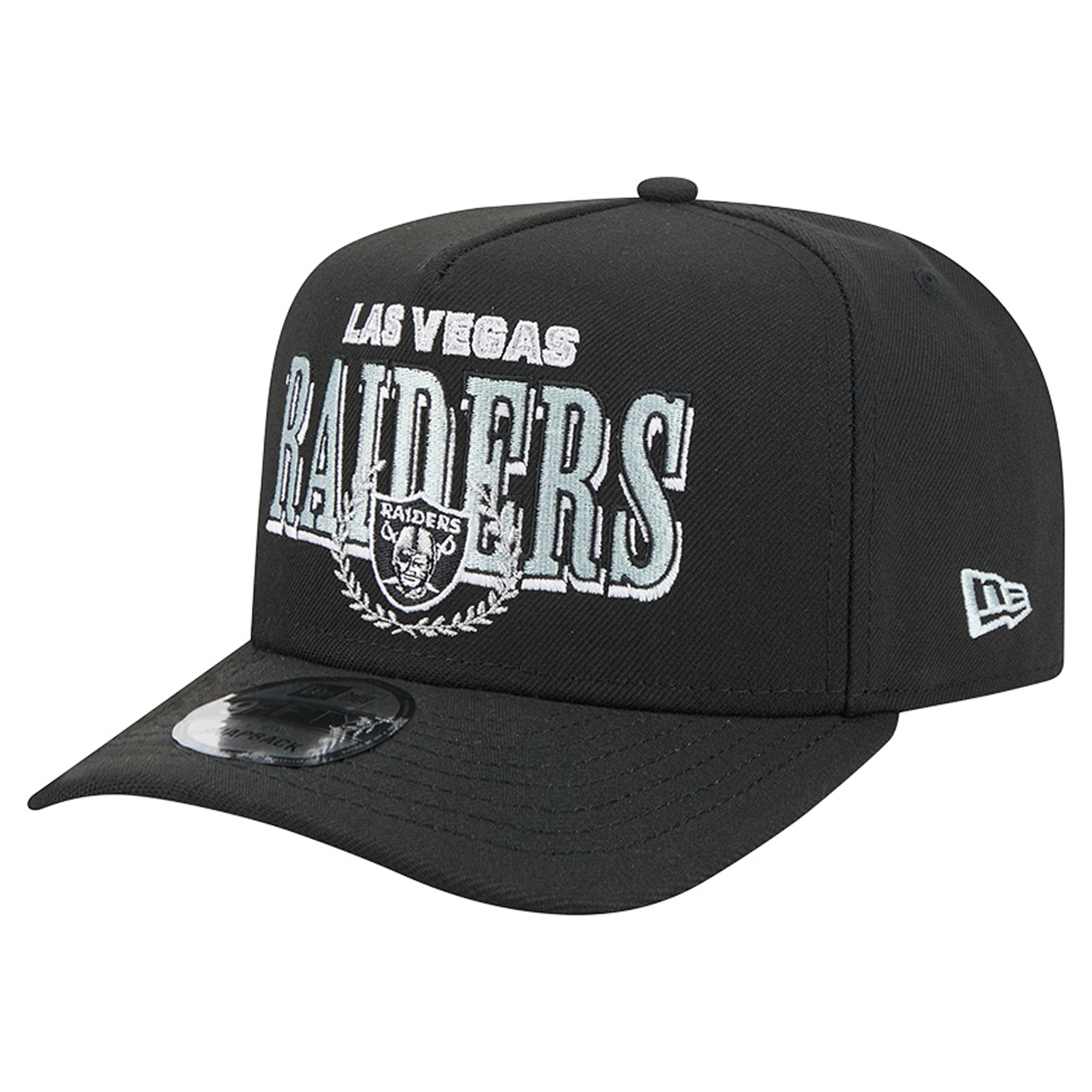 Men's New Era Black Las Vegas Raiders Laurel A-Frame 9FIFTY Snapback Hat