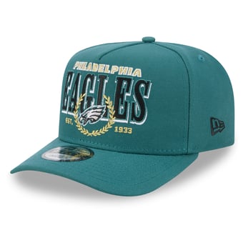 Men's New Era Midnight Green Philadelphia Eagles Laurel A-Frame 9FIFTY Snapback Hat