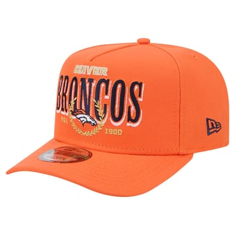 Men's New Era Orange Denver Broncos Laurel A-Frame 9FIFTY Snapback Hat