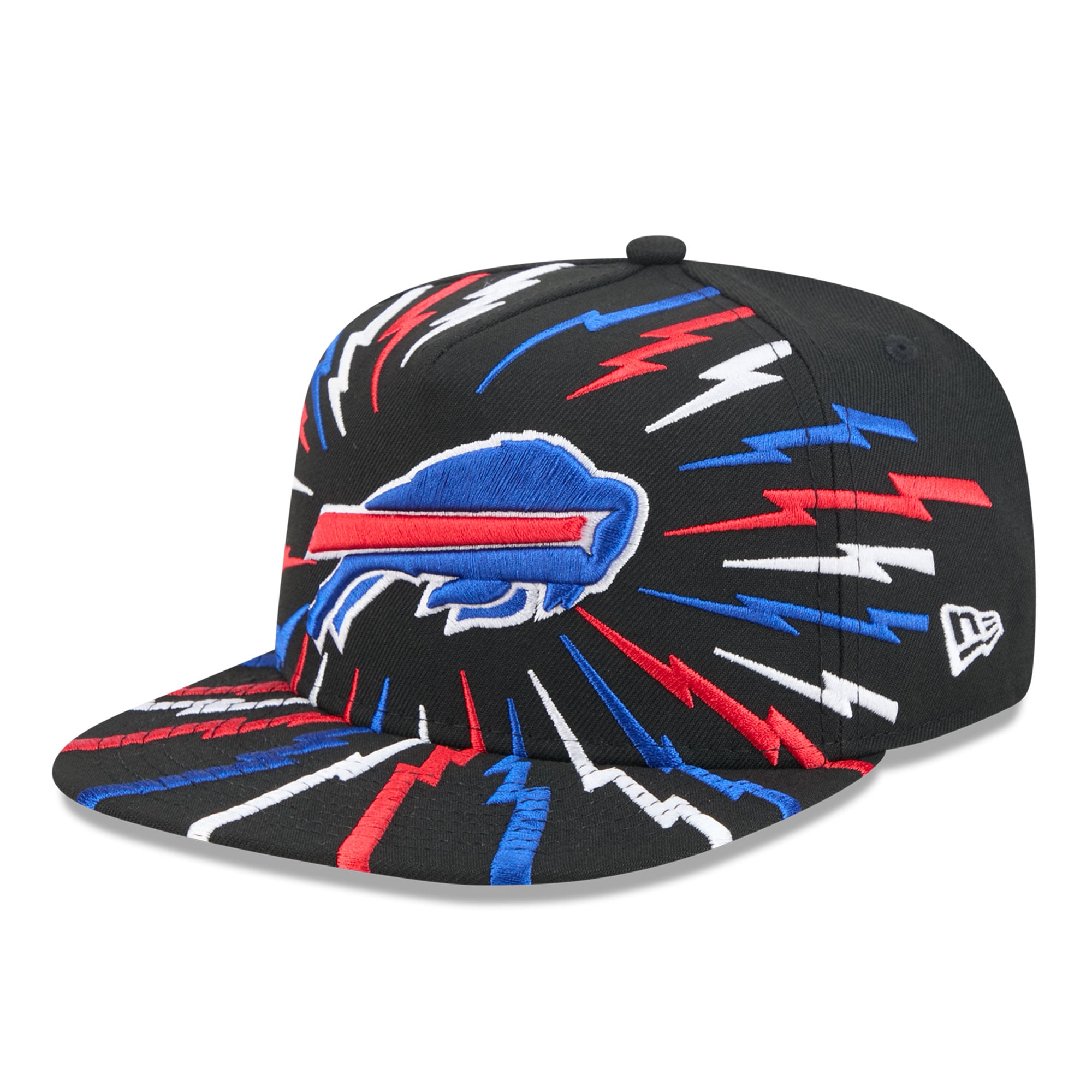 Men's New Era Black Buffalo Bills Bolt A-Frame 9FIFTY Snapback Hat