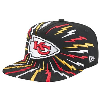 Men's New Era Black Kansas City Chiefs Bolt A-Frame 9FIFTY Snapback Hat