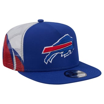 Men's New Era Royal/Red Buffalo Bills Mesh A-Frame 9FIFTY Snapback Trucker Hat