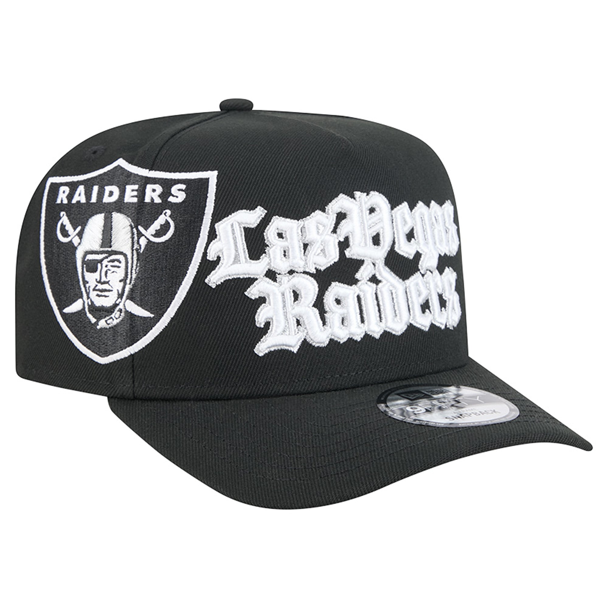 Men's New Era Black Las Vegas Raiders Proud A-Frame 9FIFTY Snapback Hat