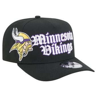 Men's New Era Black Minnesota Vikings Proud A-Frame 9FIFTY Snapback Hat