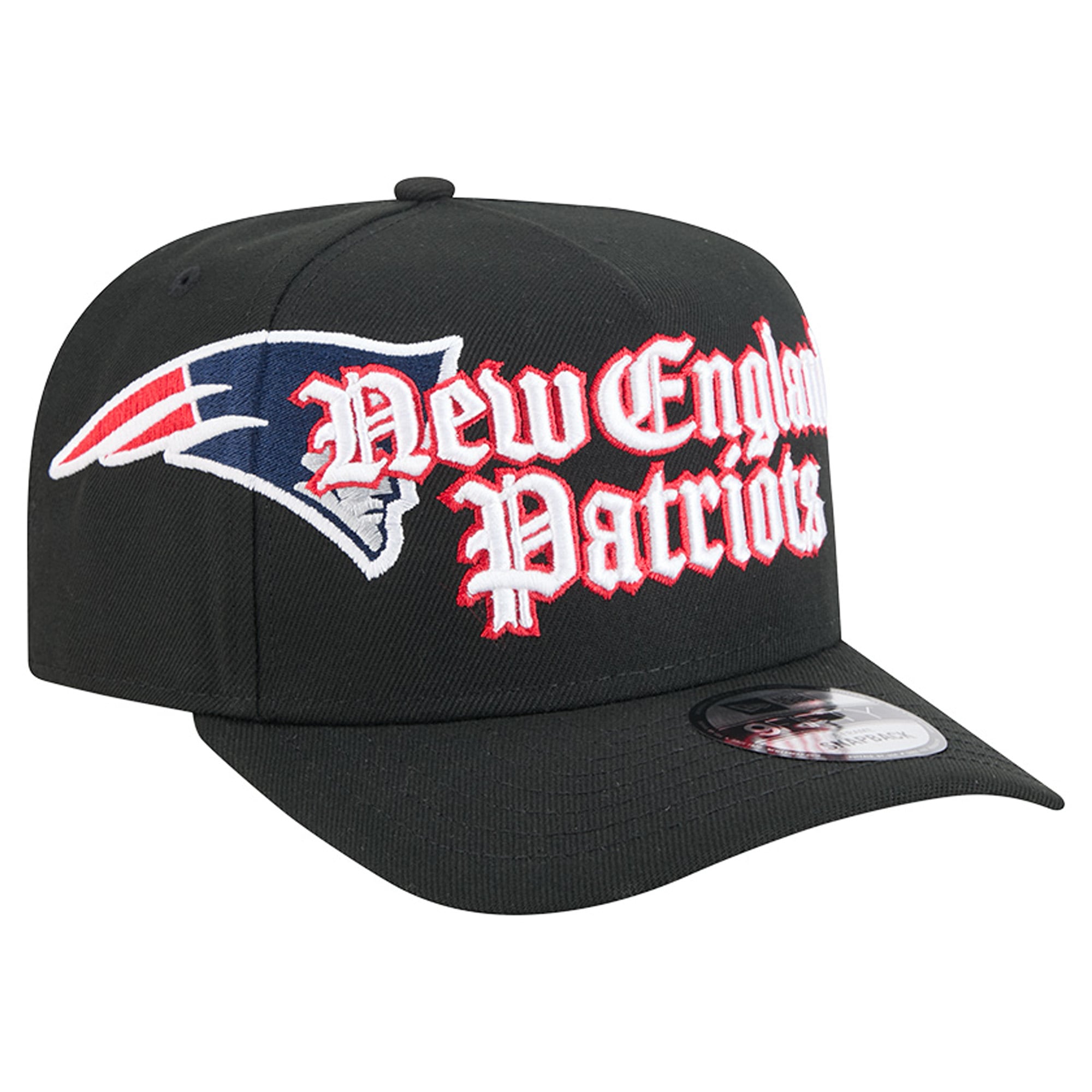 Men’s New Era Black New England Patriots Proud A-Frame 9FIFTY Snapback Hat