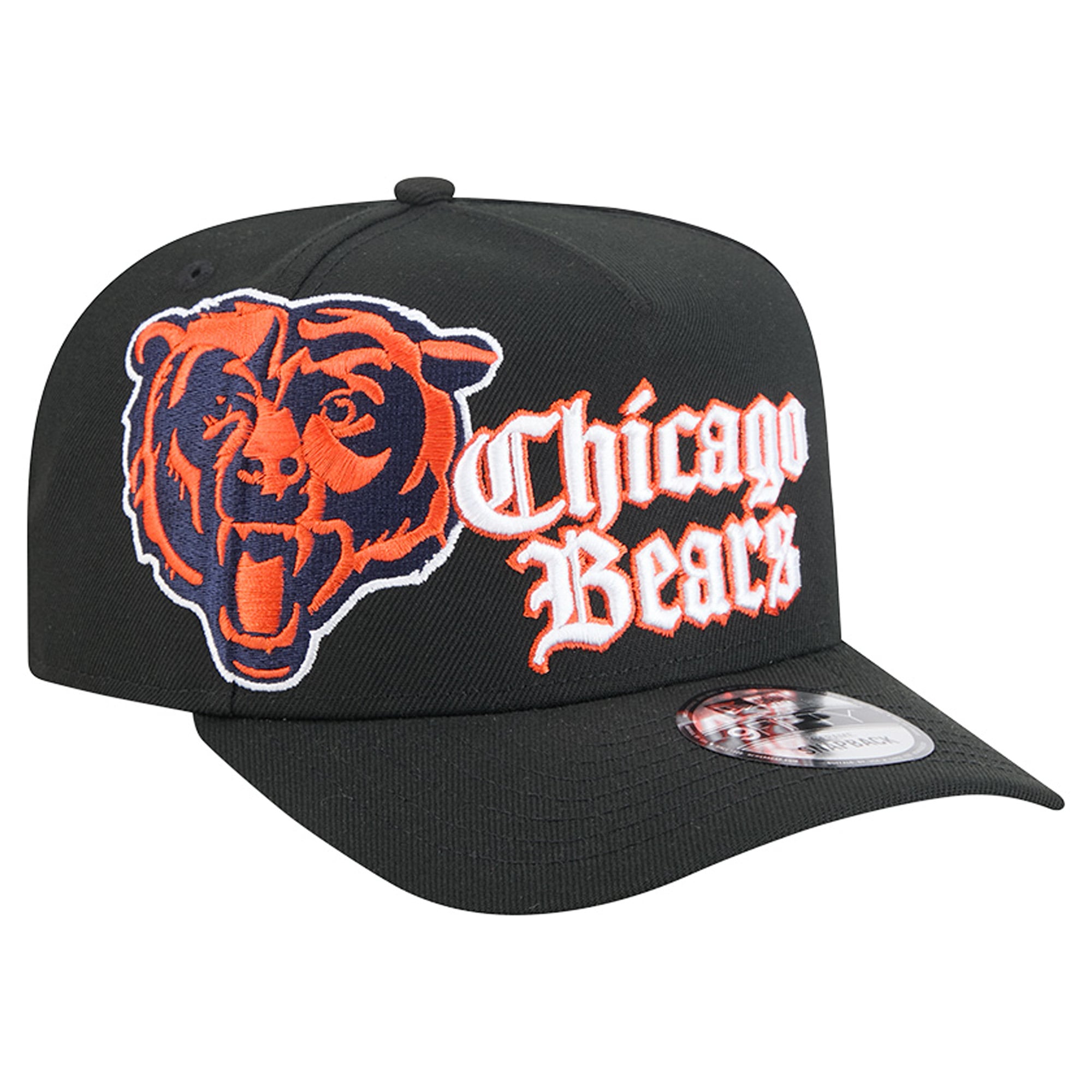 Men's New Era Black Chicago Bears Proud A-Frame 9FIFTY Snapback Hat