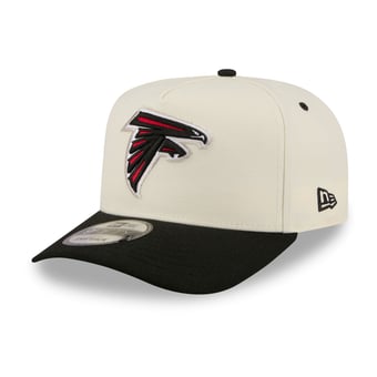 Men's New Era Cream/Black Atlanta Falcons Rear Wordmark A-Frame 9FIFTY Snapback Hat